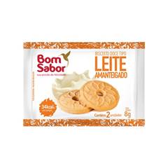 BISCOITO AMANTEIGADO AO LEITE BOM SABOR SACHET 180X2X7G