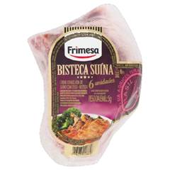 BISTECA SUINA FRIMESA C/OSSO IWP  KG (APROX. 0,900)