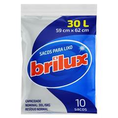 SACOS PARA LIXO BRILUX 30L - AZUL