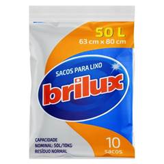 SACOS PARA LIXO BRILUX 50L - AZUL