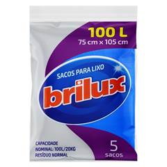 SACOS PARA LIXO AZUL ALMOF BRILUX 100L