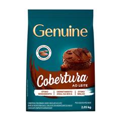 COBERTURA GENUINE MOEDAS AO LEITE SACHET 2,05KG