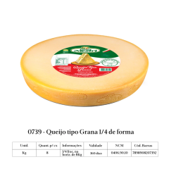 QUEIJO GRANA GRAN MESTRI  FRACIONADO 1/4 KG