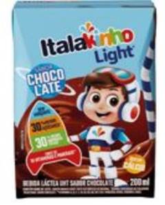 BEBIDA LACTEA UHT ITALAKINHO CHOCOLATE LIGHT 200ML