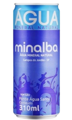 AGUA MINERAL MINALBA SEM GAS LATA 310ML