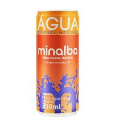 AGUA MINERAL MINALBA COM GAS LATA 310ML