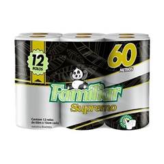 PAPEL HIGIENICO FAMILIAR SUPREMO FOLHA SIMPLES COM 12 60M