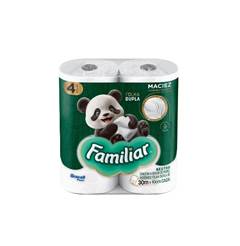 PAPEL HIGIENICO FAMILIAR FOLHA DUPLA COM 4 ROLOS 30M