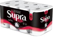 PAPEL HIGIENICO SUPRA FOLHA DUPLA COM 16 ROLOS 30M