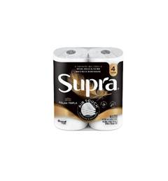 PAPEL HIGIENICO SUPRA FOLHA TRIPLA COM 4 ROLOS 20M