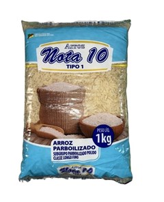 ARROZ PARBOLIZADO NOTA 10 PCT 1KG
