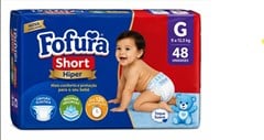 FRALDA DESCARTAVEL FOFURA SHORT HIPER G C/48UN