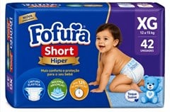 FRALDA DESCARTAVEL FOFURA SHORT HIPER XG C/42UN
