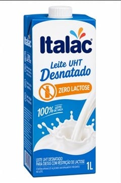 LEITE ITALAC DESNATADO ZERO LACTOSE UHT 1L