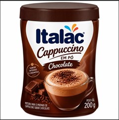 CAPUCCINO EM PO COM CHOCOLATE ITALAC POTE 200G